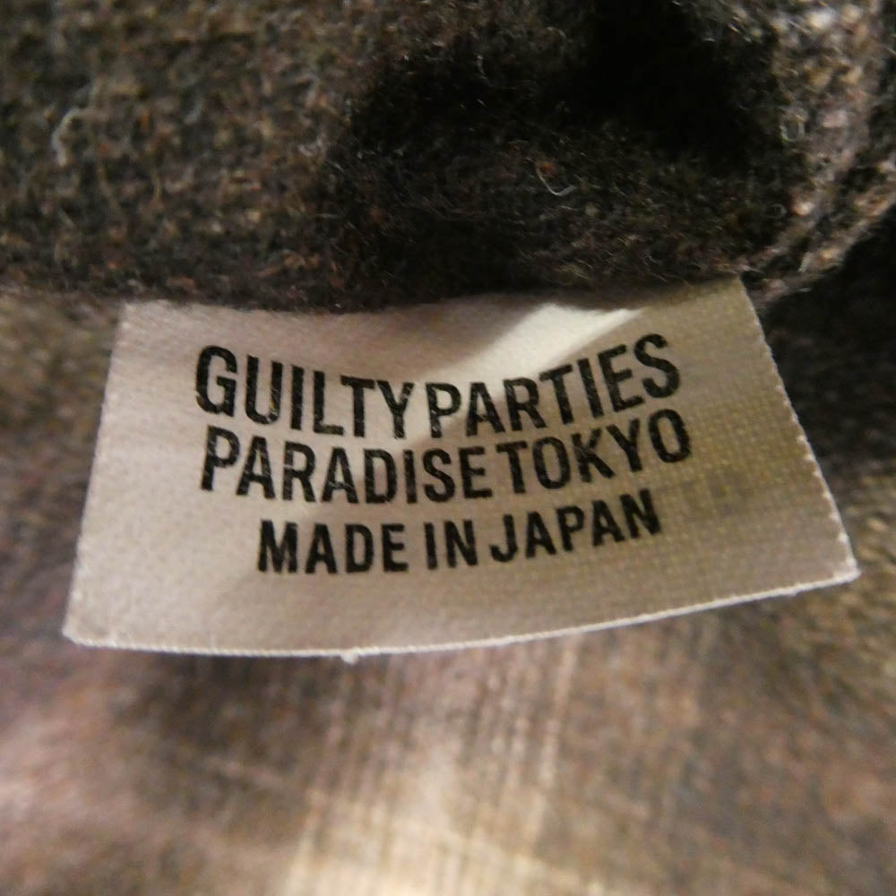 WACKO MARIA ワコマリア LEATHER CAR COAT 裏地チェック レザー カーコート ブラック系 M【中古】