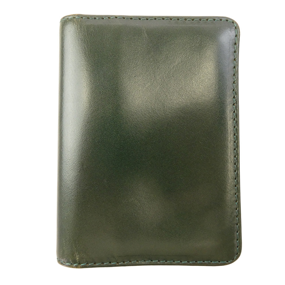 GLENROYAL グレンロイヤル 03-4460 FOLIO CARD CASE 名刺入れ カードケース ブライドルレザー モスグリーン系 00【美品】【中古】