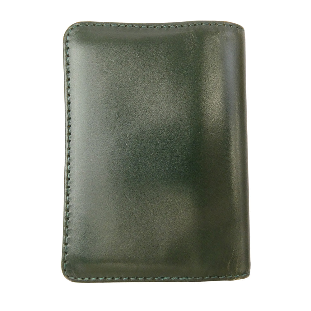 GLENROYAL グレンロイヤル 03-4460 FOLIO CARD CASE 名刺入れ カードケース ブライドルレザー モスグリーン系 00【美品】【中古】