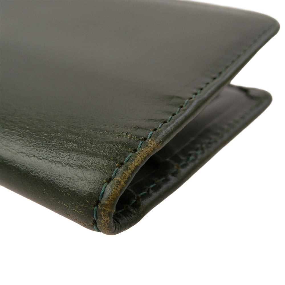 GLENROYAL グレンロイヤル 03-4460 FOLIO CARD CASE 名刺入れ カードケース ブライドルレザー モスグリーン系 00【美品】【中古】