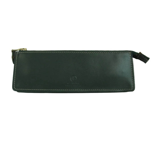 GLENROYAL グレンロイヤル 03-6057 ZIP PEN CASE ペンケース ブライドルレザー グリーン系【美品】【中古】