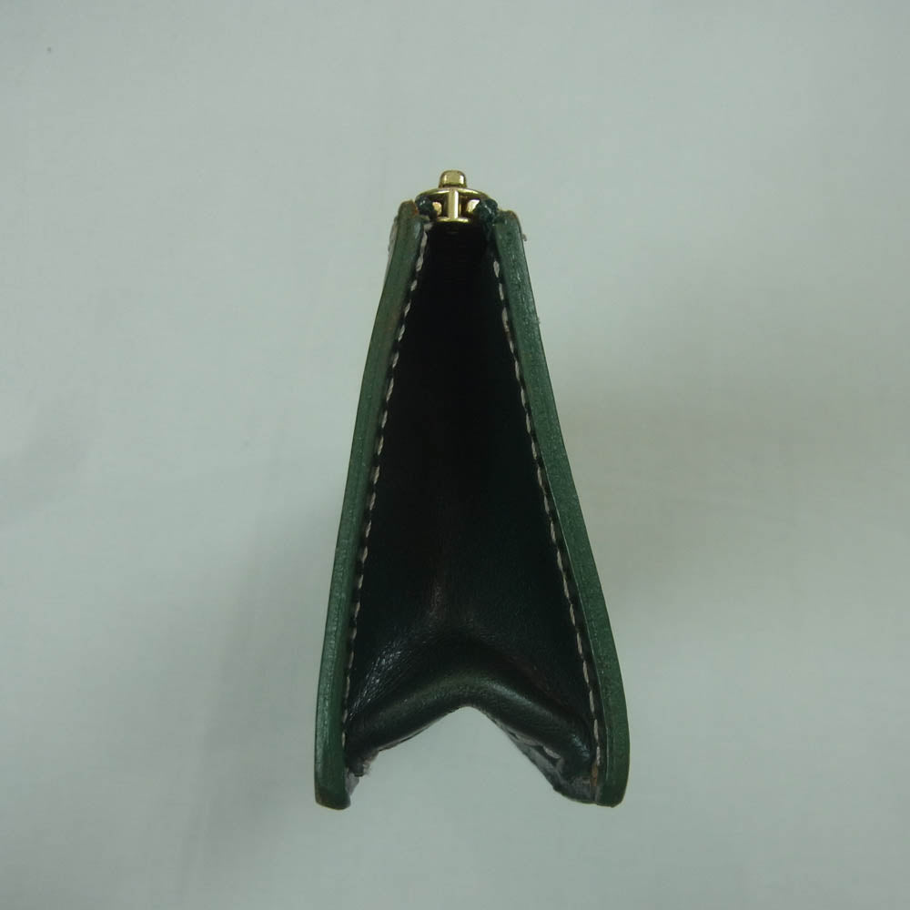 GLENROYAL グレンロイヤル 03-6057 ZIP PEN CASE ペンケース ブライドルレザー グリーン系【美品】【中古】