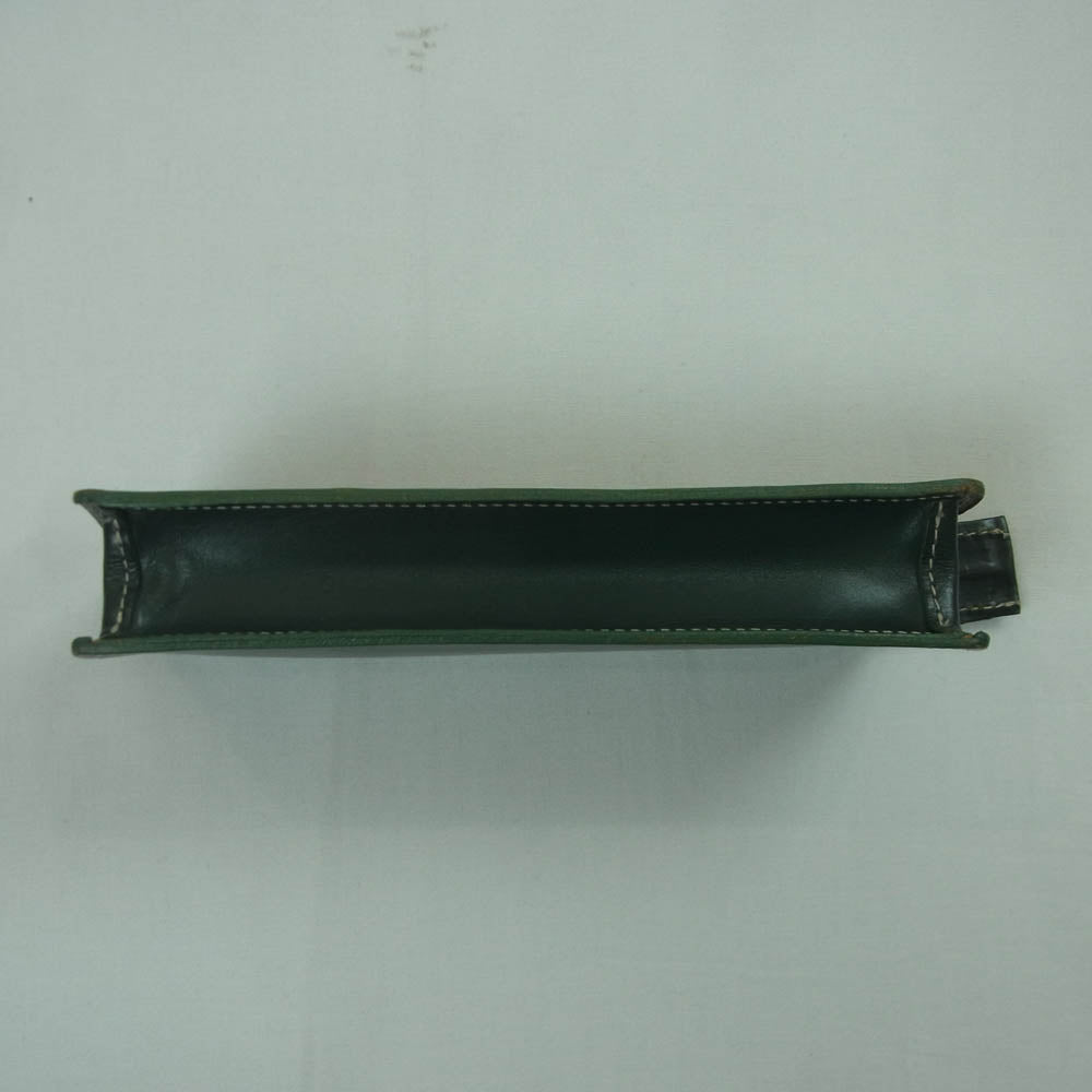 GLENROYAL グレンロイヤル 03-6057 ZIP PEN CASE ペンケース ブライドルレザー グリーン系【美品】【中古】