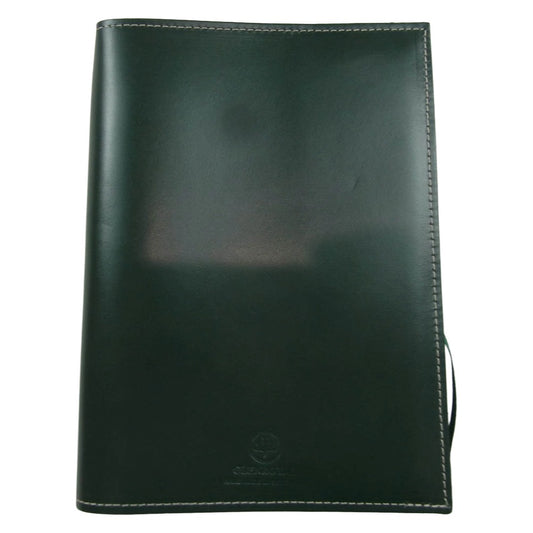 GLENROYAL グレンロイヤル 03-2605 オールブライドルレザー ブックカバー A6文庫サイズ グリーン系【極上美品】【中古】