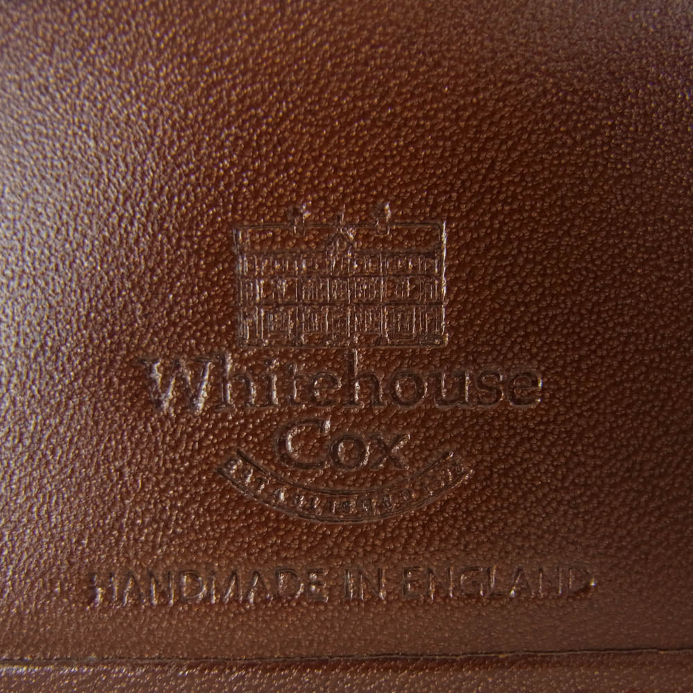 WHITE HOUSE COX ホワイトハウスコックス S7412 NAME CARD CASE SHADOW CALF 名刺入れ カードケース シャドーカーフレザー ブラウン系【美品】【中古】