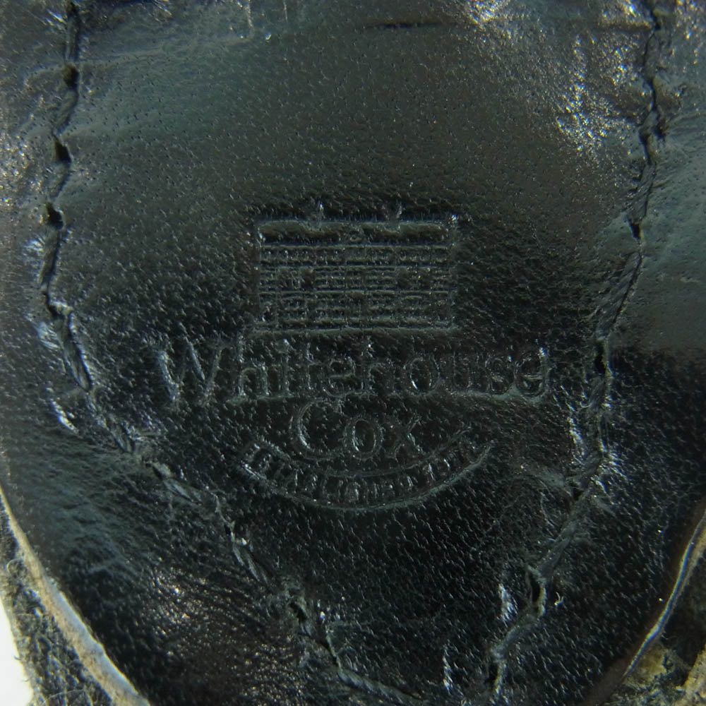 WHITE HOUSE COX ホワイトハウスコックス メッシュ レザー ベルト ブラック系【中古】