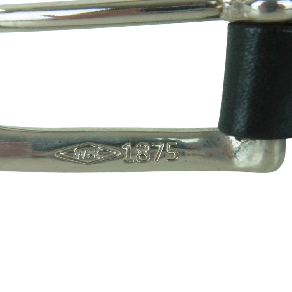 WHITE HOUSE COX ホワイトハウスコックス メッシュ レザー ベルト ブラック系【中古】