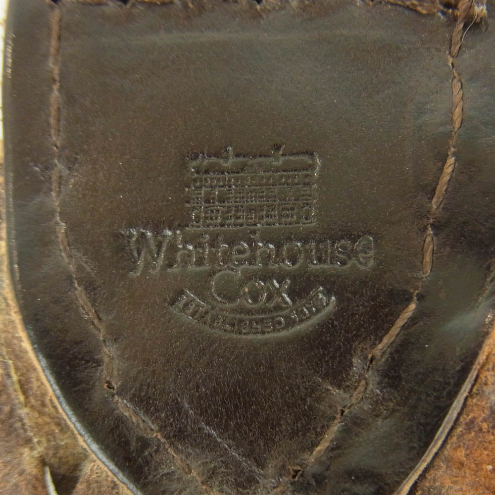 WHITE HOUSE COX ホワイトハウスコックス メッシュ レザー ベルト ブラウン系【中古】