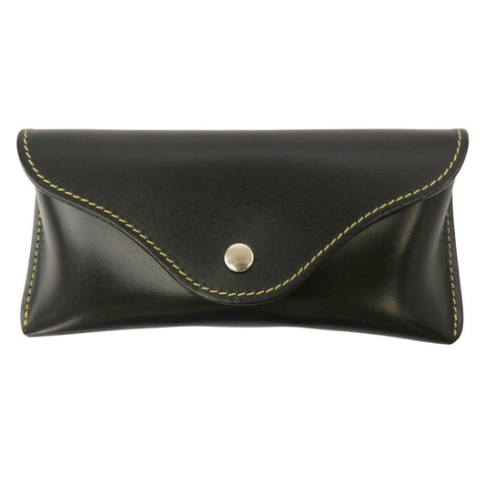 WHITE HOUSE COX ホワイトハウスコックス S8559 SPECTACLE CASE メガネ 眼鏡 ケース ブライドルレザー ブラック系【美品】【中古】