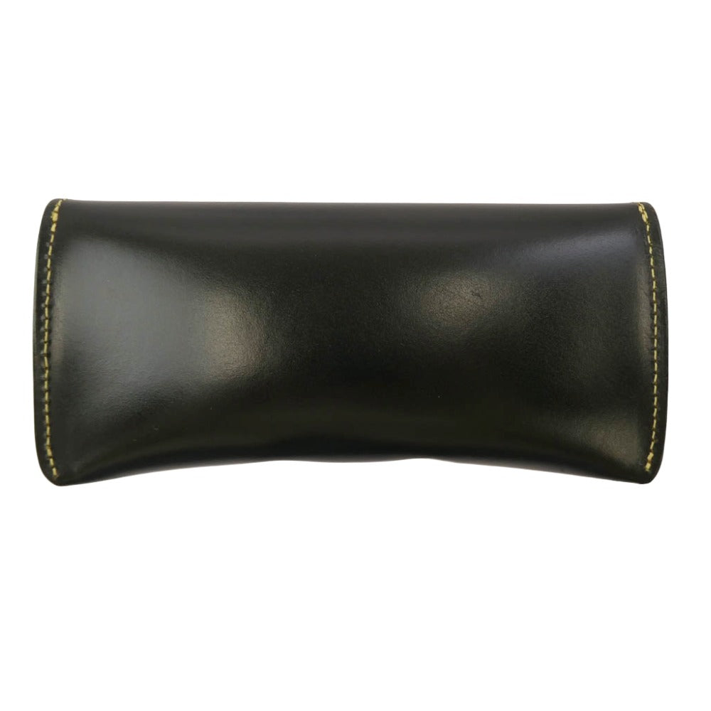 WHITE HOUSE COX ホワイトハウスコックス S8559 SPECTACLE CASE メガネ 眼鏡 ケース ブライドルレザー ブラック系【美品】【中古】