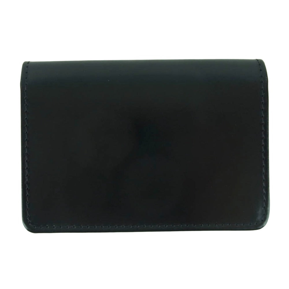 ベオーマレザーカンパニー S0039 GUSSETED CARD CASE 名刺入れ カードケース ブライドルレザー ブラック系【美品】【中古】