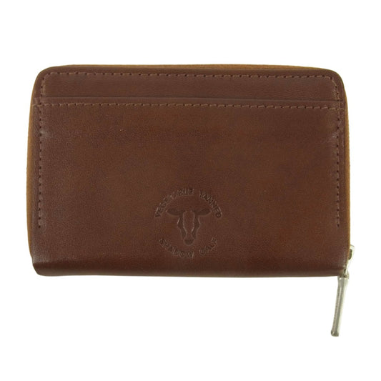 WHITE HOUSE COX ホワイトハウスコックス S1941 ラウンドジップ コインケース 小銭入れ コンパクトウォレット シャドーカーフレザー ブラウン系【美品】【中古】