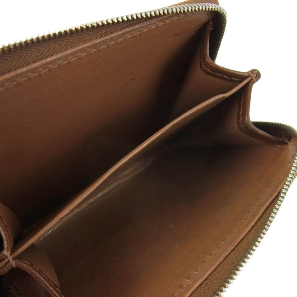 WHITE HOUSE COX ホワイトハウスコックス S1941 ラウンドジップ コインケース 小銭入れ コンパクトウォレット シャドーカーフレザー ブラウン系【美品】【中古】