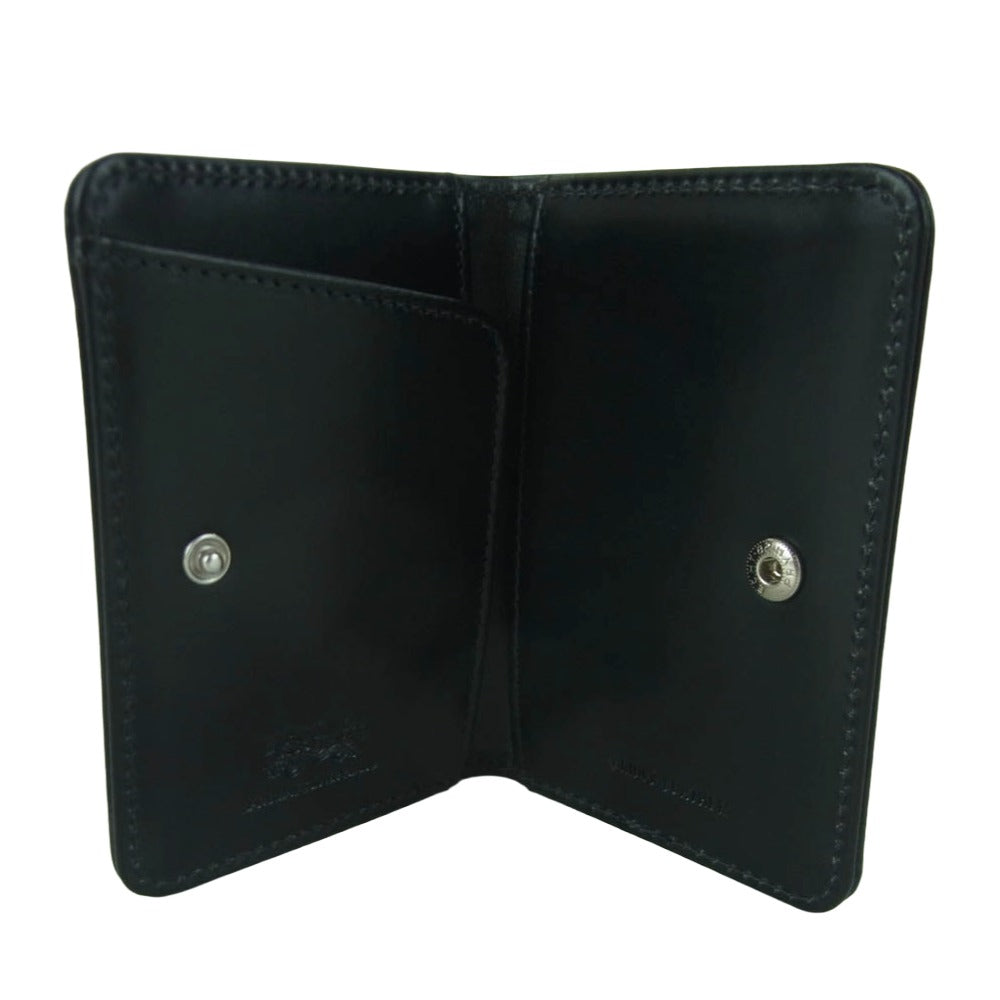 ベオーマレザーカンパニー S0051 SLIM SNAP CARD CASE 名刺入れ カードケース ブライドルレザー ブラック系【美品】【中古】