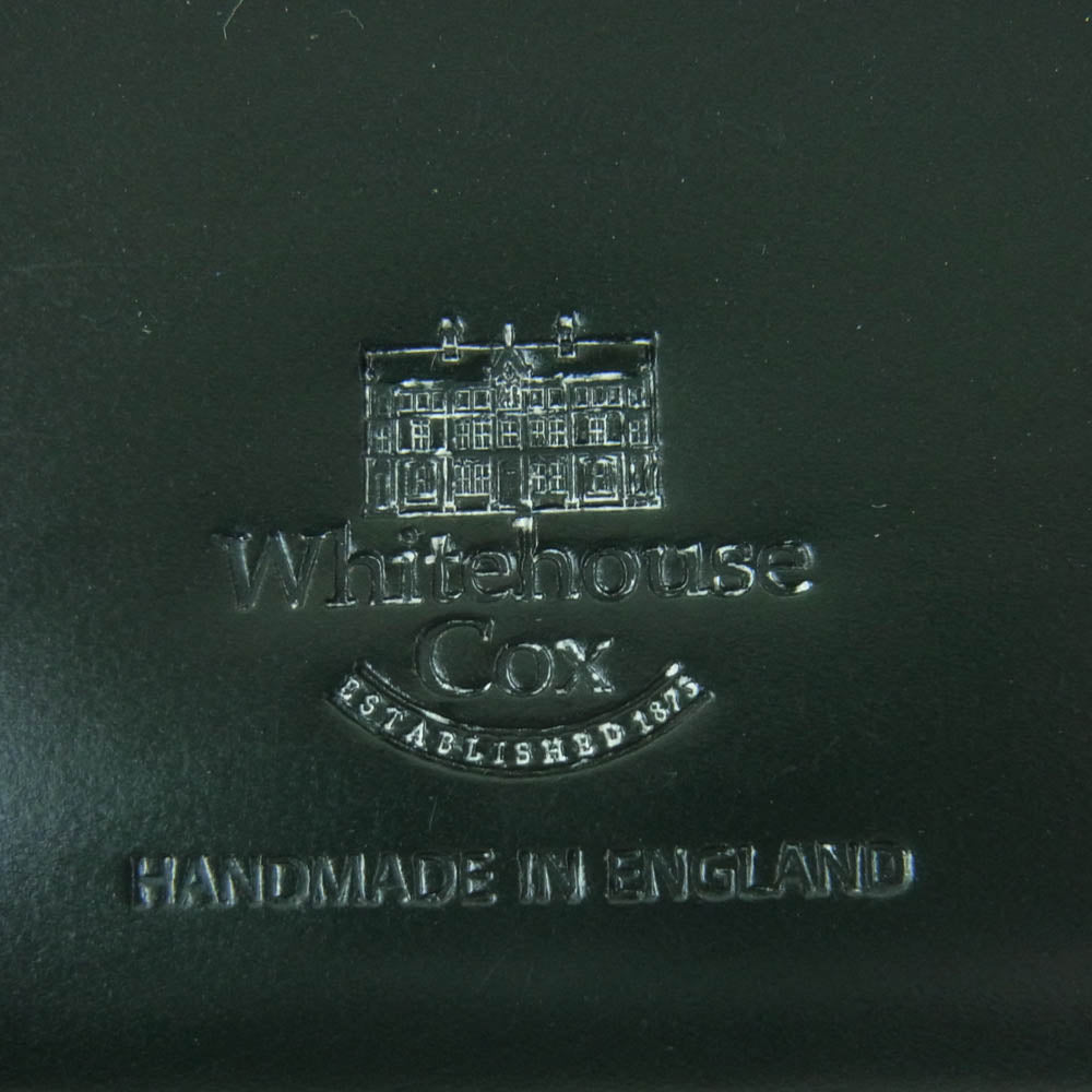 WHITE HOUSE COX ホワイトハウスコックス S1941 ラウンドジップ コインケース 小銭入れ コンパクトウォレット ブライドルレザー ダークグリーン系【美品】【中古】
