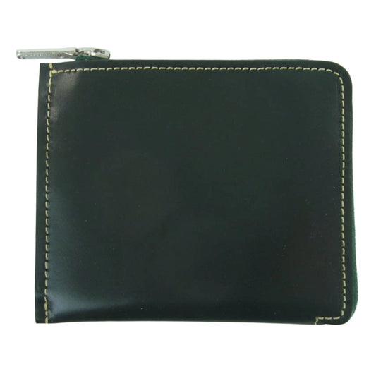 WHITE HOUSE COX ホワイトハウスコックス S3068 スリムジップウォレット コンパクト財布 ブライドルレザー ダークグリーン系【美品】【中古】