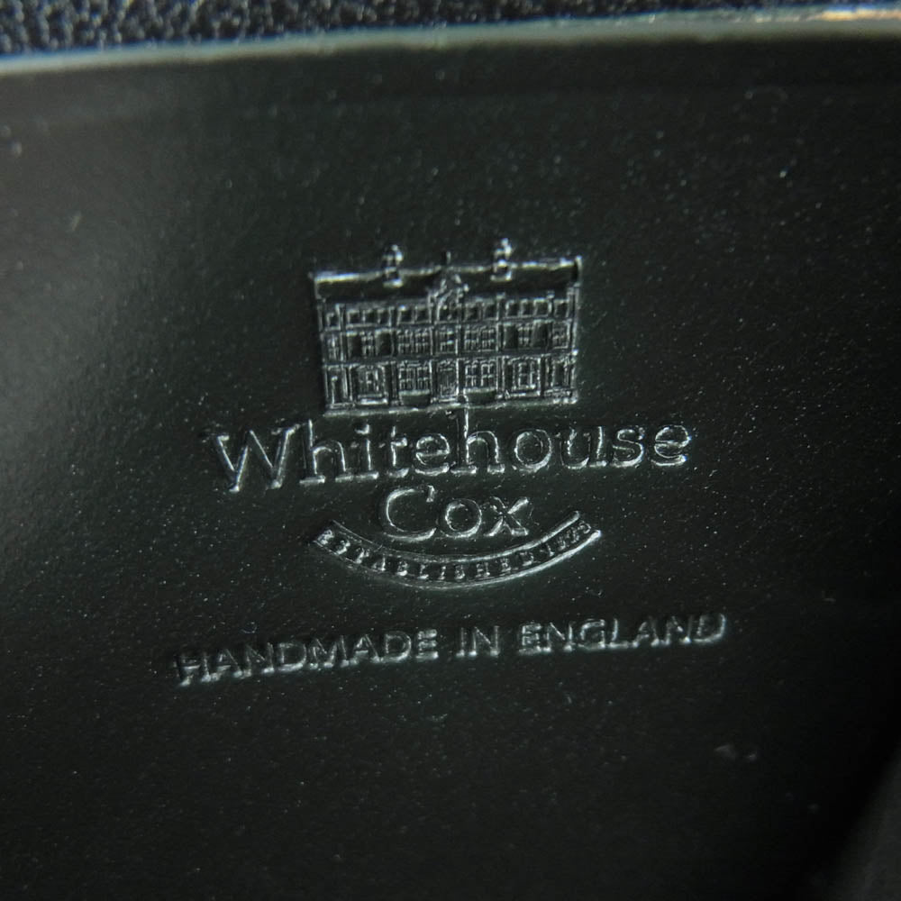 WHITE HOUSE COX ホワイトハウスコックス S3068 スリムジップウォレット コンパクト財布 ブライドルレザー ダークグリーン系【美品】【中古】