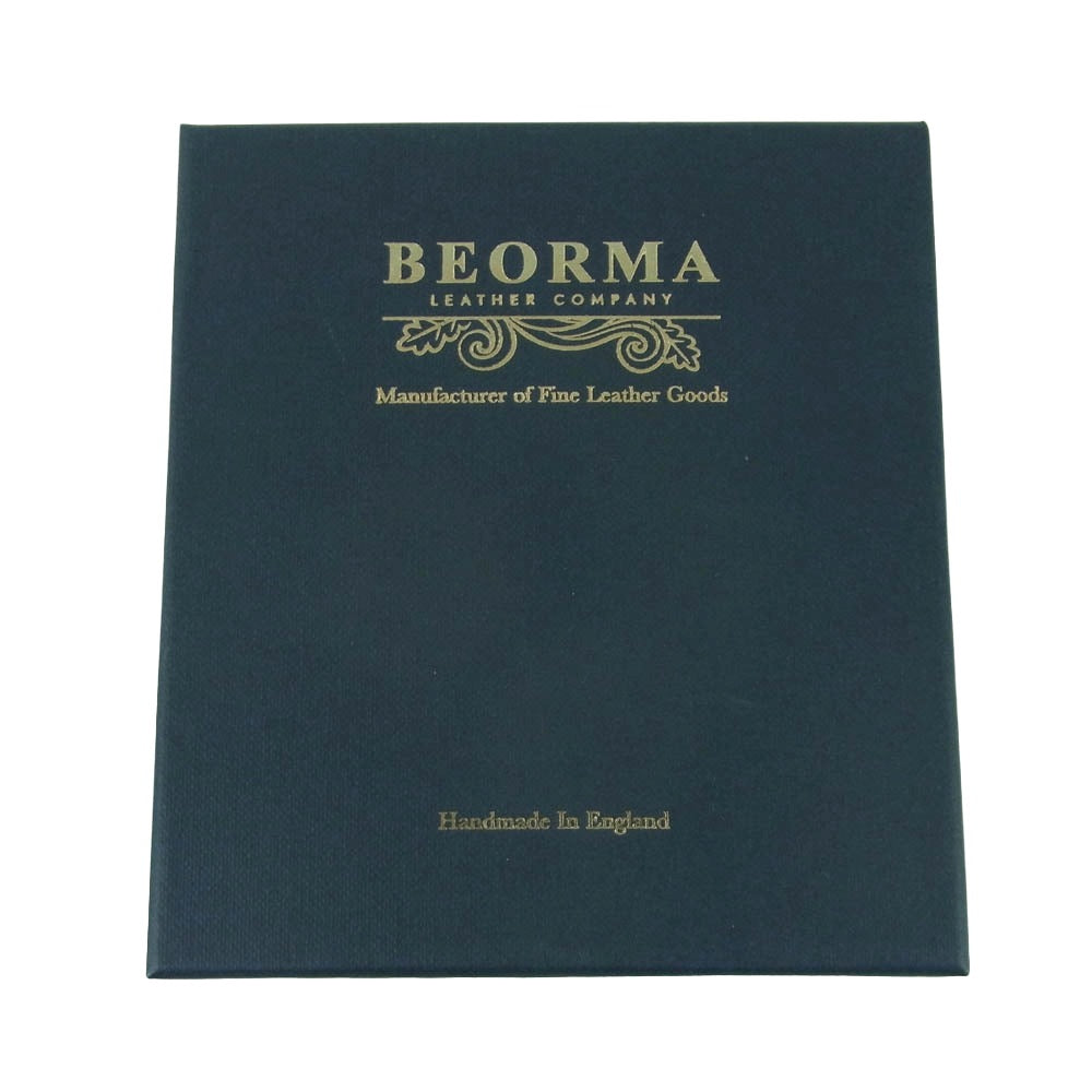 ベオーマレザーカンパニー S0040 NOTE CASE 二つ折り 財布 ブライドルレザー ブラック系【美品】【中古】