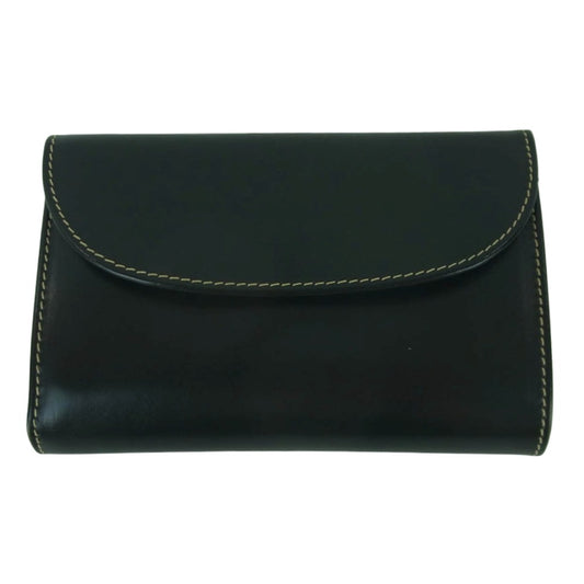 WHITE HOUSE COX ホワイトハウスコックス s7660 3FOLD WALLET ブライドルレザー 三つ折り 財布 ダークグリーン系【美品】【中古】