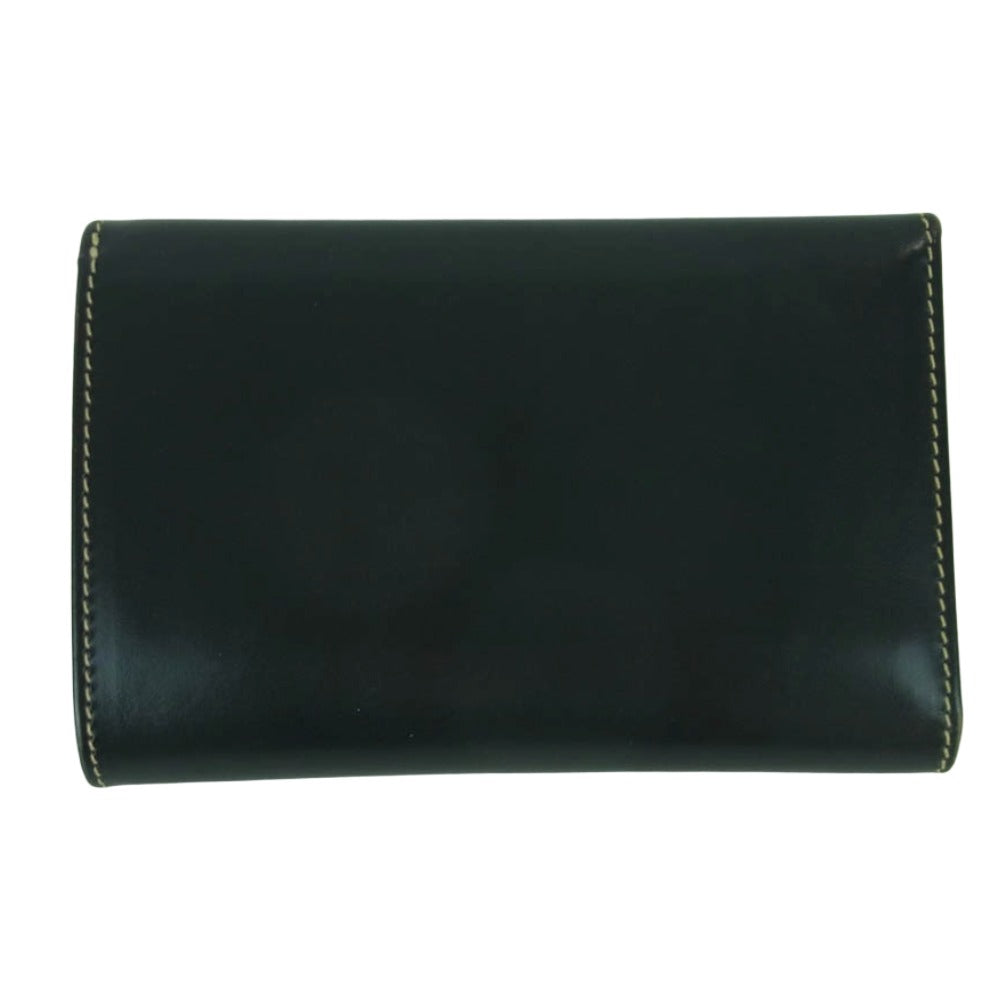 WHITE HOUSE COX ホワイトハウスコックス s7660 3FOLD WALLET ブライドルレザー 三つ折り 財布 ダークグリーン系【美品】【中古】