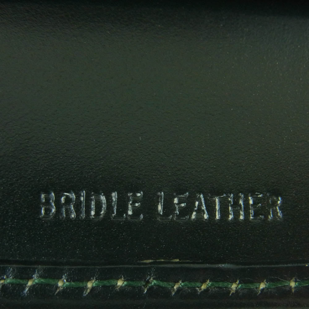 WHITE HOUSE COX ホワイトハウスコックス s7660 3FOLD WALLET ブライドルレザー 三つ折り 財布 ダークグリーン系【美品】【中古】