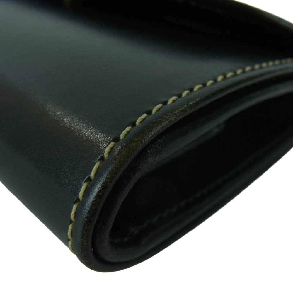 WHITE HOUSE COX ホワイトハウスコックス s7660 3FOLD WALLET ブライドルレザー 三つ折り 財布 ダークグリーン系【美品】【中古】