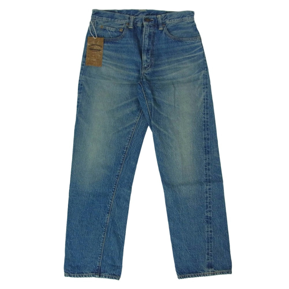 WAREHOUSE ウエアハウス Lot 1105 2ND HAND USED WASH 加工 テーパード デニム パンツ インディゴブルー系 30【極上美品】【中古】