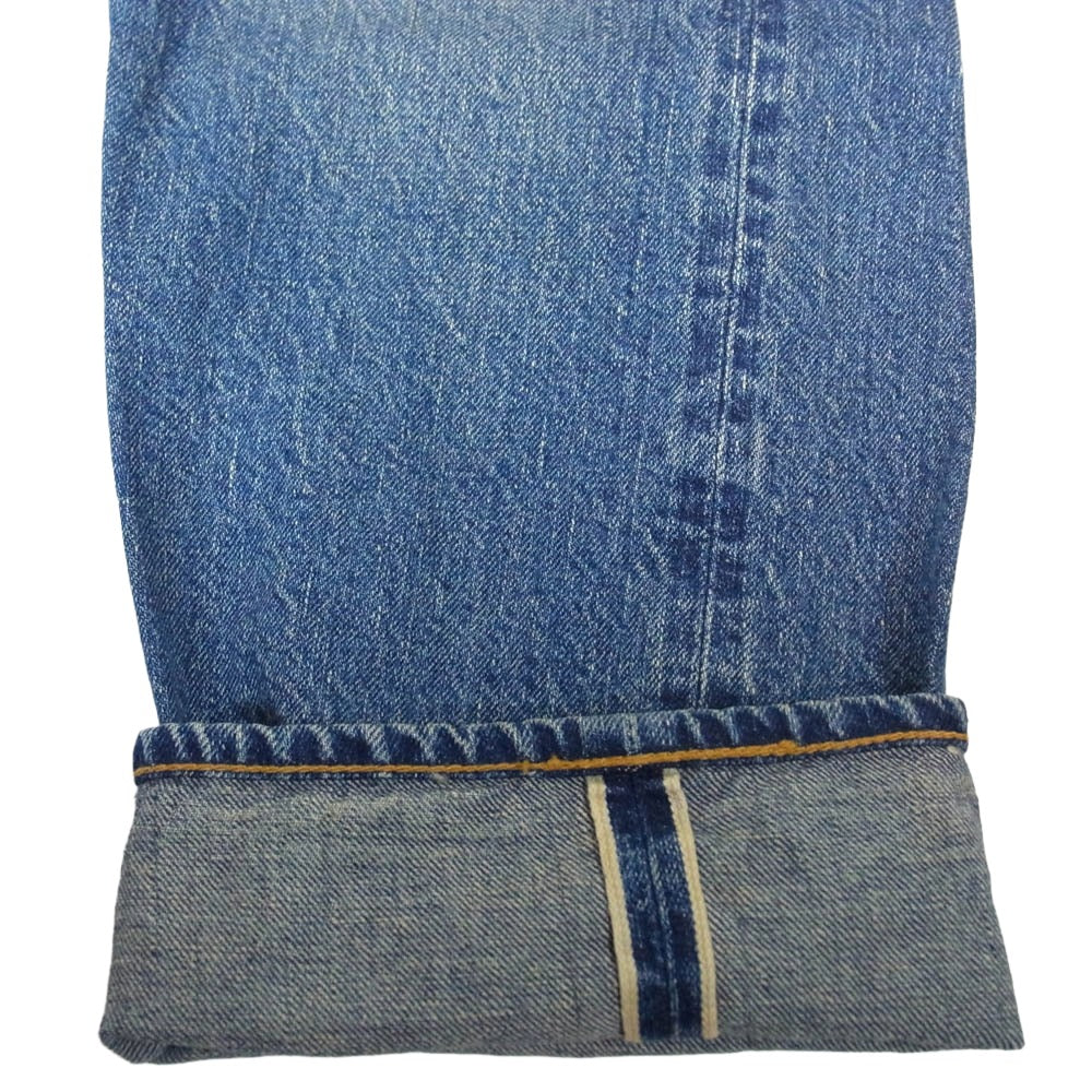 WAREHOUSE ウエアハウス Lot 1105 2ND HAND USED WASH 加工 テーパード デニム パンツ インディゴブルー系 30【極上美品】【中古】