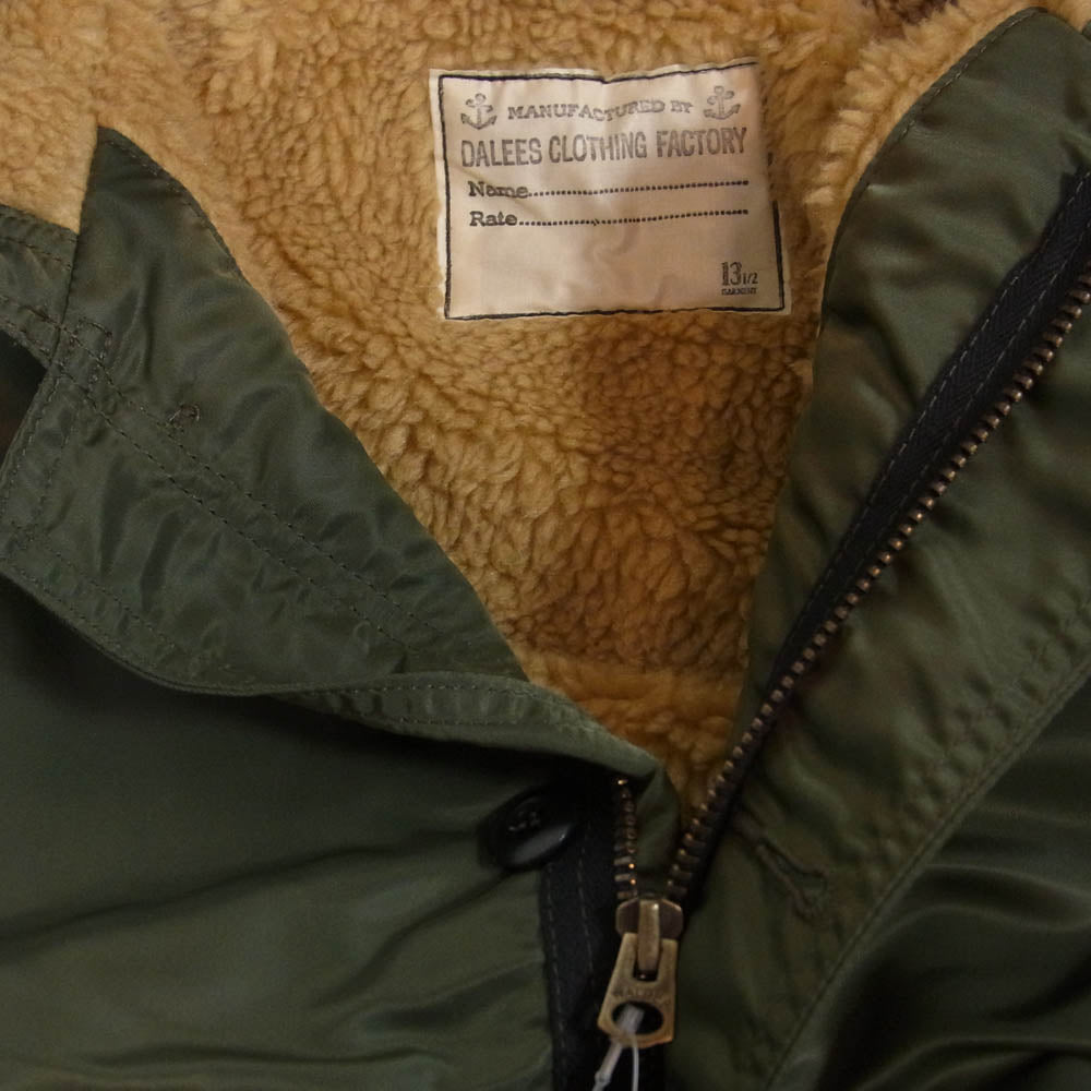 デラックスウエア DALEE'S ダリーズ NA2 40s NAVY ARMY JACKET ミリタリー ジャケット カーキ系 13.5【極上美品】【中古】