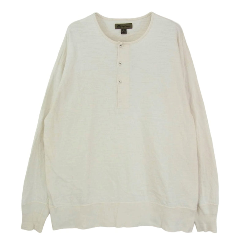 Nigel Cabourn ナイジェルケーボン 8045-00-20003 50s HENLEY NECK SHIRT ヘンリーネック カットソー シャツ ベージュ系 52【中古】