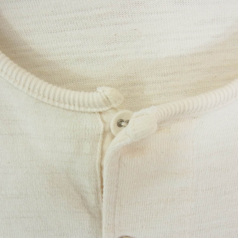 Nigel Cabourn ナイジェルケーボン 8045-00-20003 50s HENLEY NECK SHIRT ヘンリーネック カットソー シャツ ベージュ系 52【中古】
