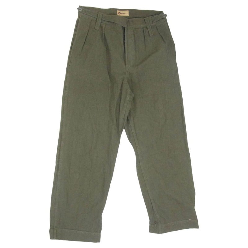 Nigel Cabourn ナイジェルケーボン 8046-13-50020 LYBRO NAVVIE PANT COTTON BROKEN TWILL ライブロ ナビーパンツ コットンブロークンツイル グルカ パンツ カーキ系 36【中古】