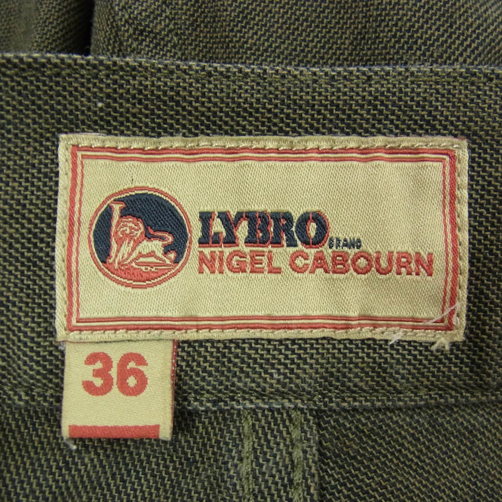Nigel Cabourn ナイジェルケーボン 8046-13-50020 LYBRO NAVVIE PANT COTTON BROKEN TWILL ライブロ ナビーパンツ コットンブロークンツイル グルカ パンツ カーキ系 36【中古】