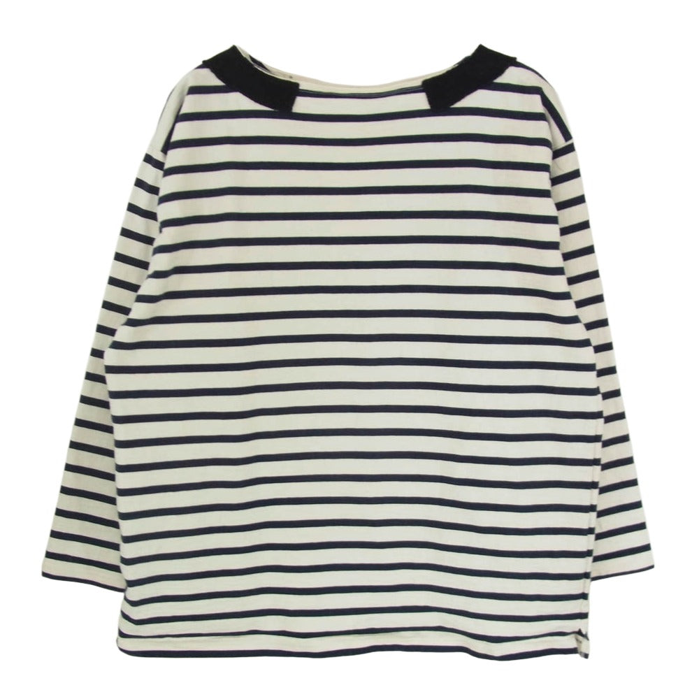 Nigel Cabourn ナイジェルケーボン 8047-00-20001 BRITISH ARMY BORDER SHIRT ブリティッシュ アーミー ボーダー シャツ カットソー ネイビー系 54【中古】