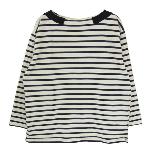 Nigel Cabourn ナイジェルケーボン 8047-00-20001 BRITISH ARMY BORDER SHIRT ブリティッシュ アーミー ボーダー シャツ カットソー ネイビー系 54【中古】