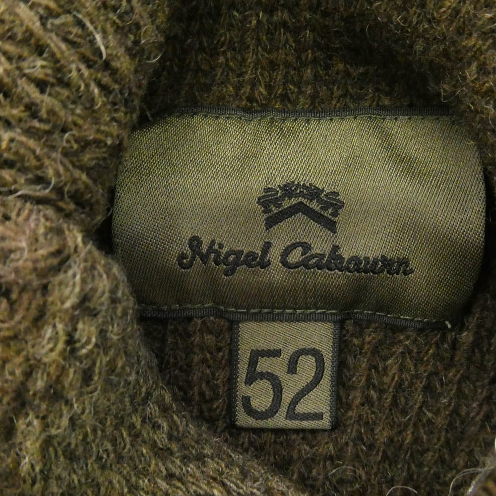 Nigel Cabourn ナイジェルケーボン 8043-00-40002 1940's USAF ZIP CARDIGAN ニット ジップカーディガン ダークブラウン系 FREE【中古】