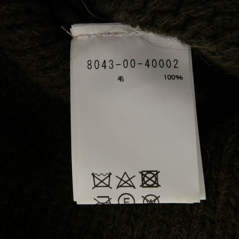Nigel Cabourn ナイジェルケーボン 8043-00-40002 1940's USAF ZIP CARDIGAN ニット ジップカーディガン ダークブラウン系 FREE【中古】