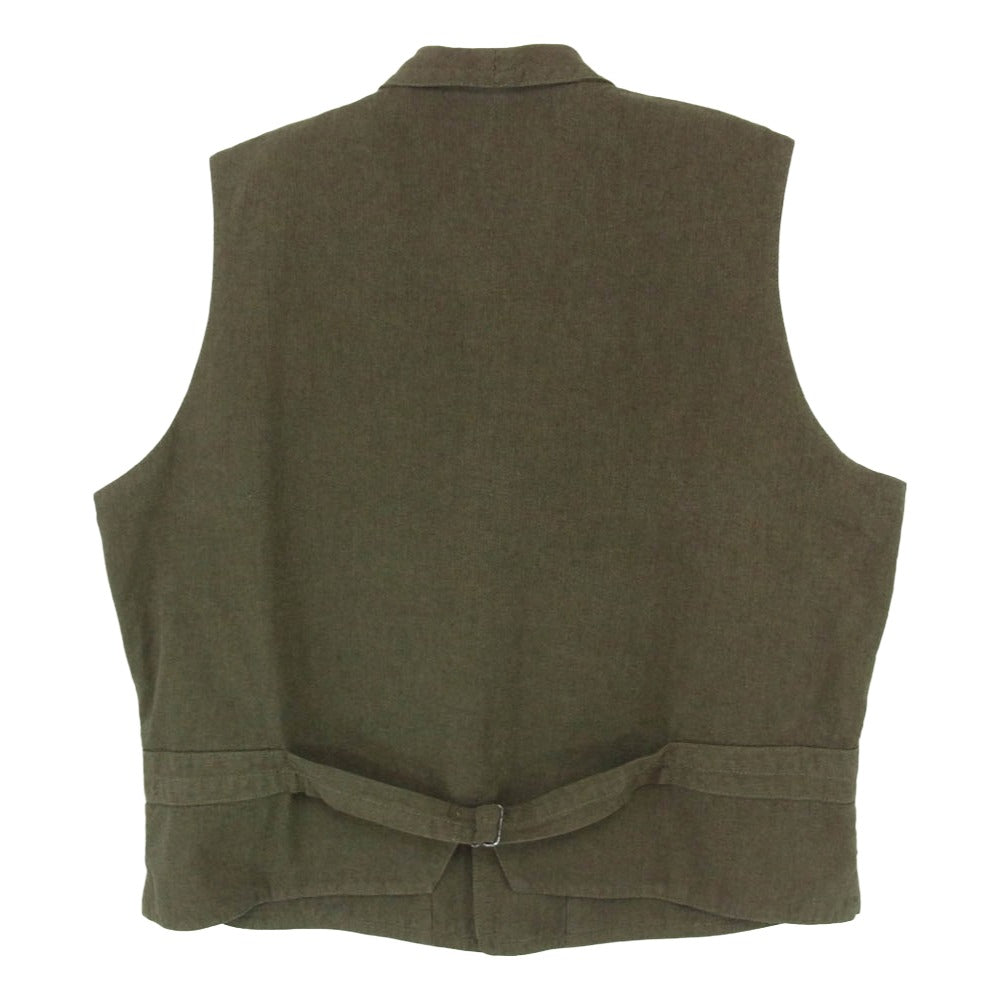Nigel Cabourn ナイジェルケーボン 8046-13-70020 LYBRO WAISTCOAT COTTON BROKEN TWILL ライブロ ウェストコート コットンブロークンツイル ベスト カーキ系 52【中古】