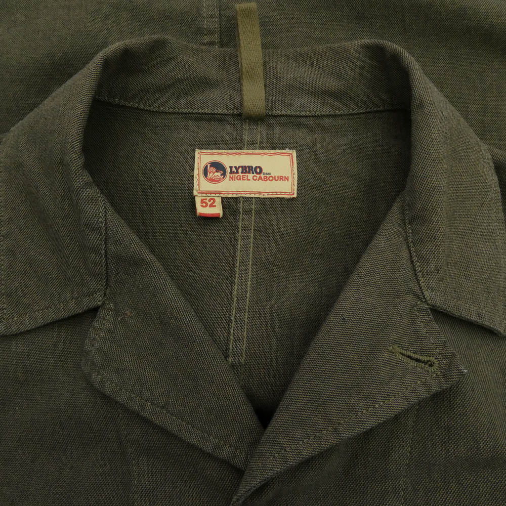 Nigel Cabourn ナイジェルケーボン 8046-13-80020 LYBRO NAVVIE BLAZER COTTON BROKEN TWILL ライブロ ナビブレザー コットン ブロークン ツイル カーキ系 52【中古】