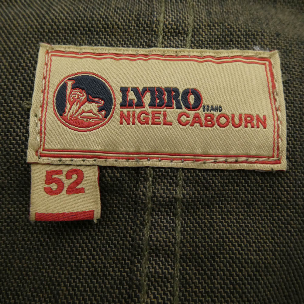 Nigel Cabourn ナイジェルケーボン 8046-13-80020 LYBRO NAVVIE BLAZER COTTON BROKEN TWILL ライブロ ナビブレザー コットン ブロークン ツイル カーキ系 52【中古】