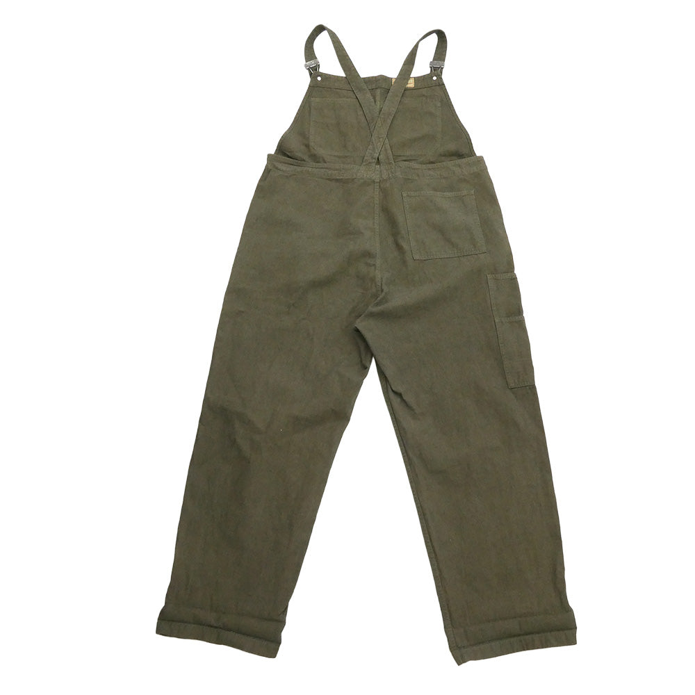 Nigel Cabourn ナイジェルケーボン 8046-13-50520 LYBRO DUNGAREE COTTON BROKEN TWILL ライブロ ダンガリー コットン ブロークン ツイル オーバーオール パンツ カーキ系 52【中古】