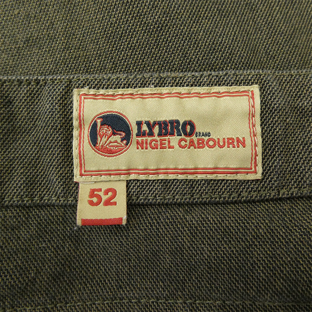 Nigel Cabourn ナイジェルケーボン 8046-13-50520 LYBRO DUNGAREE COTTON BROKEN TWILL ライブロ ダンガリー コットン ブロークン ツイル オーバーオール パンツ カーキ系 52【中古】