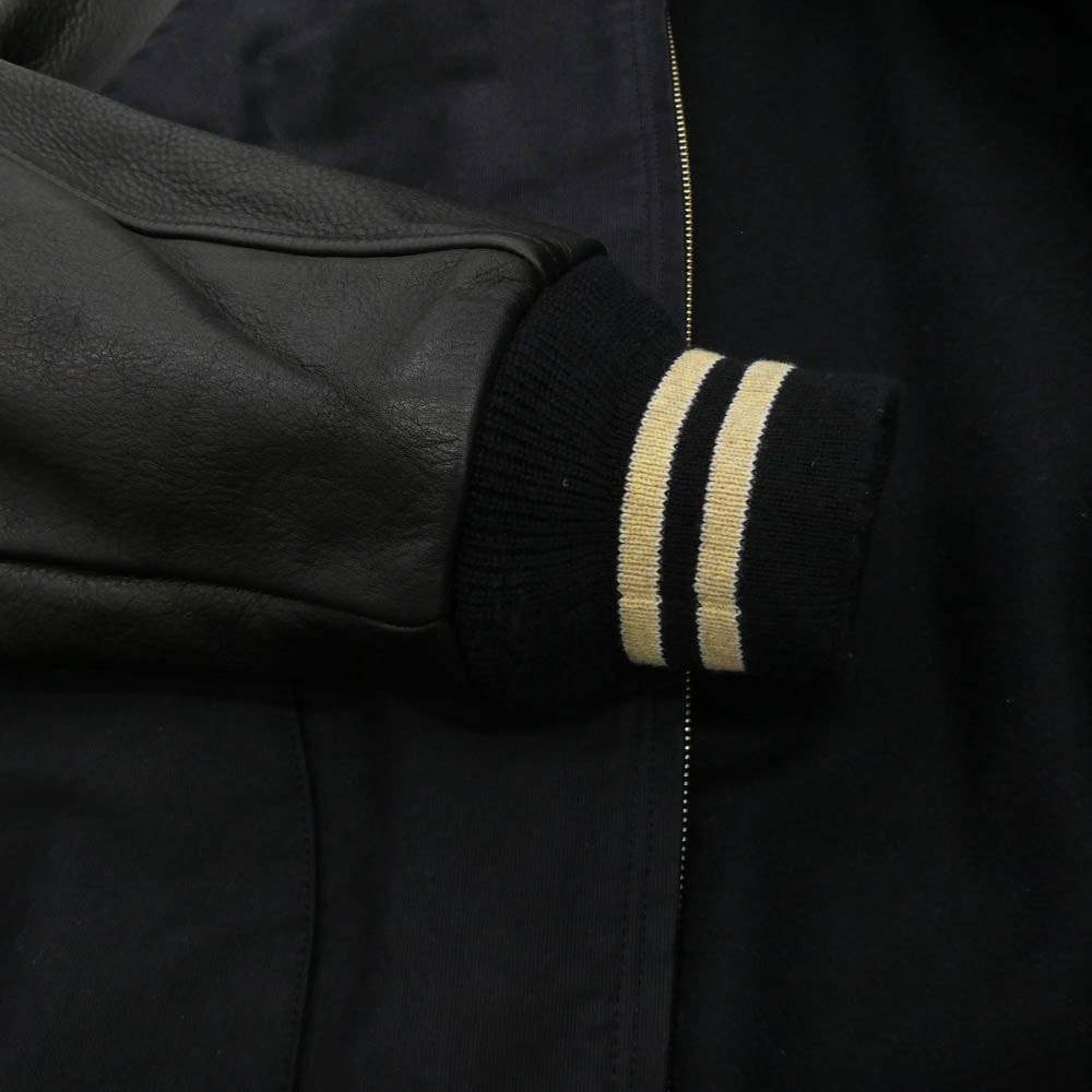 Nigel Cabourn ナイジェルケーボン 8047-00-30001 M42 DECK JACKET MIX 袖レザー デッキジャケット ブラック系 52【中古】