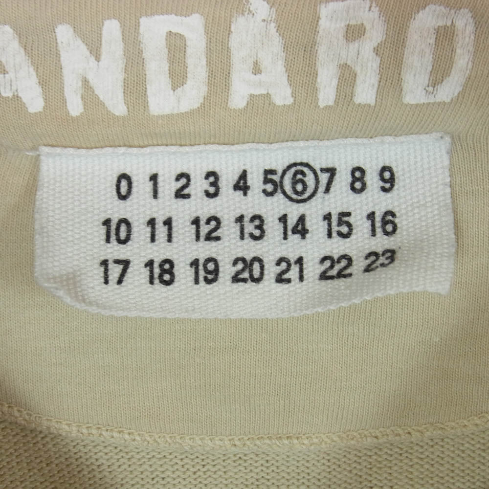 MAISON MARTIN MARGIELA メゾンマルタンマルジェラ 4761601 ここのえタグ 6ライン STANDARD FIT カットソー ベージュ系 表記無し【中古】