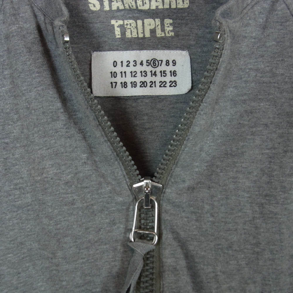 MAISON MARTIN MARGIELA メゾンマルタンマルジェラ ここのえタグ 6ライン ジップスウェットブルゾン グレー系 36【中古】