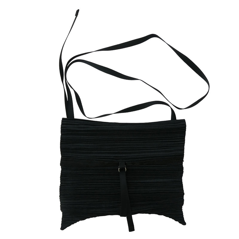 PLEATS PLEASE プリーツプリーズ イッセイミヤケ PP52-AG プリーツ加工 ショルダー バッグ ブラック系【中古】