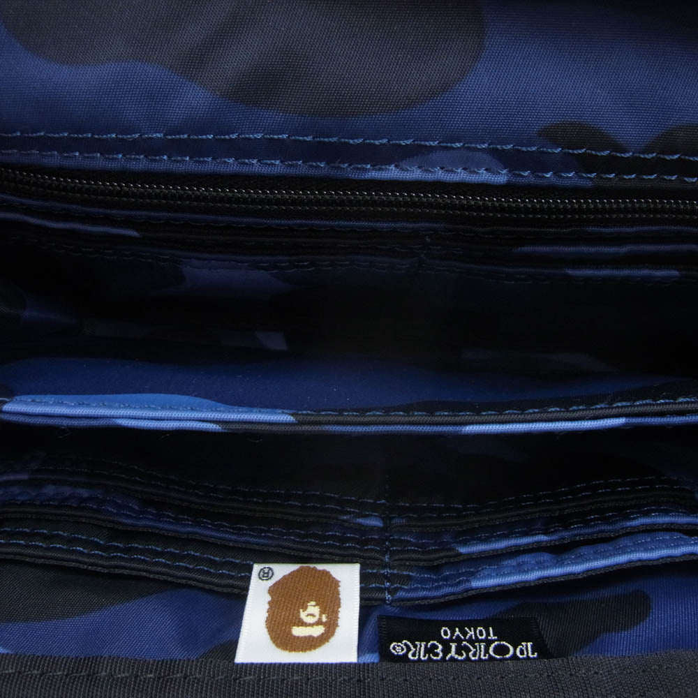 PORTER ポーター カモフラ ロングウォレット 長財布 ネイビー系【美品】【中古】