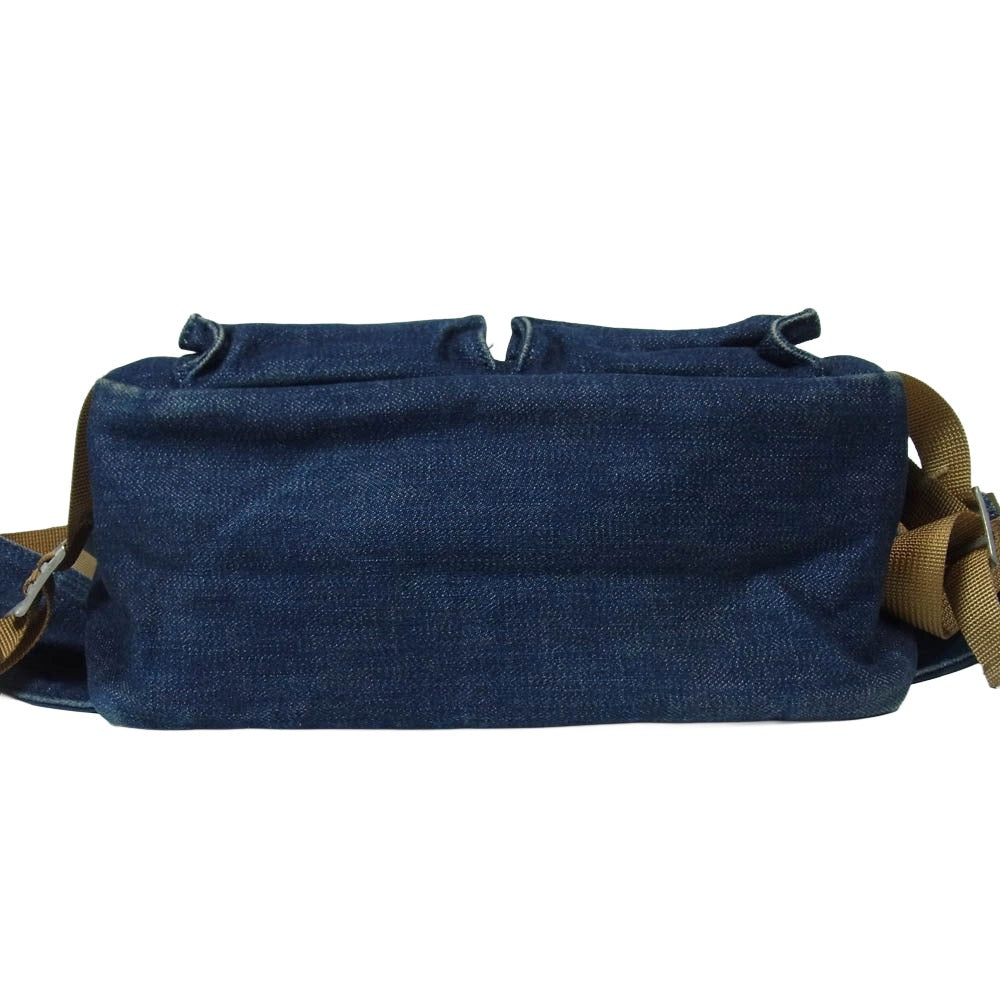 PORTER ポーター A BATHING APE エイプ デニム ウエストバッグ ボディバッグ インディゴブルー系【中古】