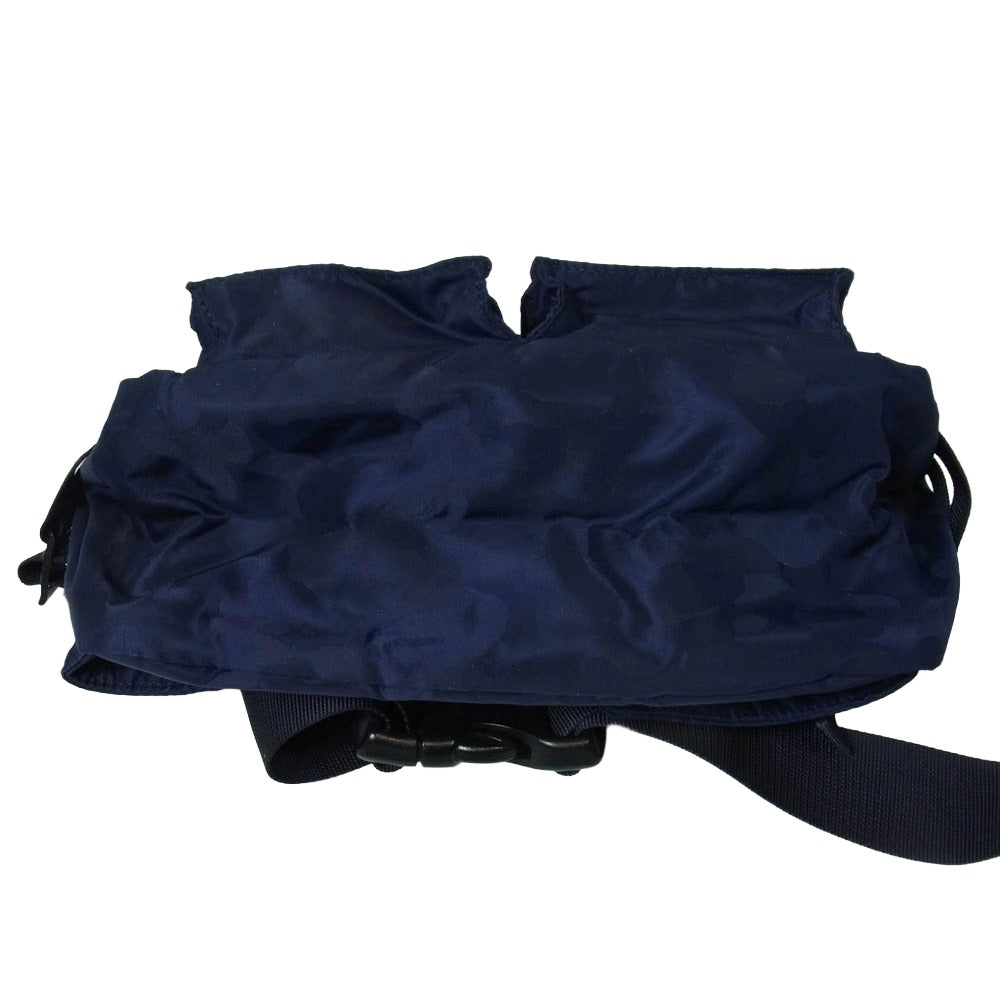 PORTER ポーター A BATHING APE エイプ WAIST BAG ウエストバッグ ボディバッグ ネイビー系 F【中古】