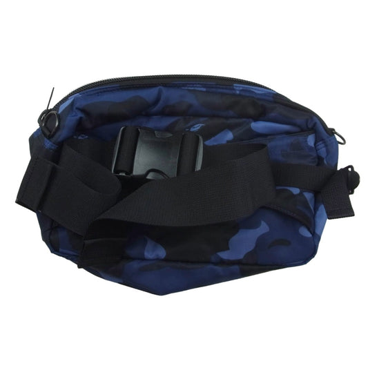 PORTER ポーター A BATHING APE エイプ COLOR CAMO WAIST BAG BLUE ウエストバッグ ボディバッグ ネイビー系【美品】【中古】